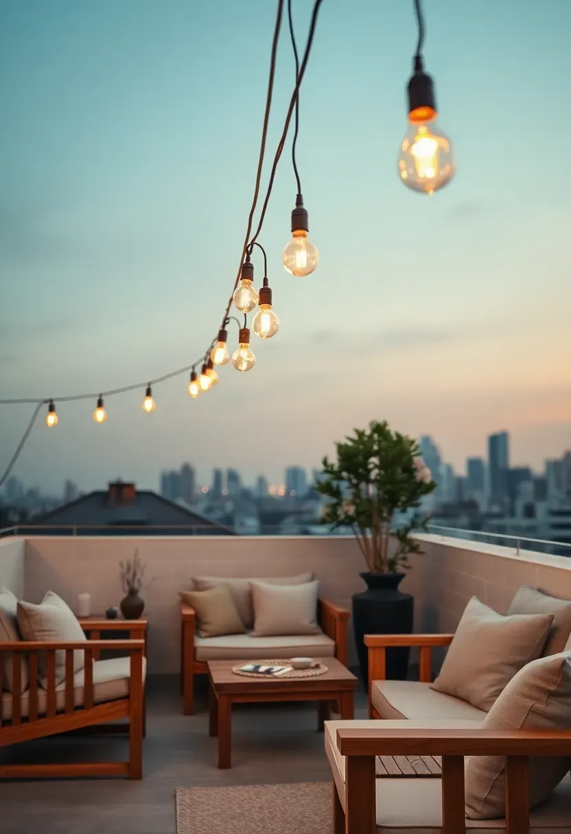 Cafe string light canopy