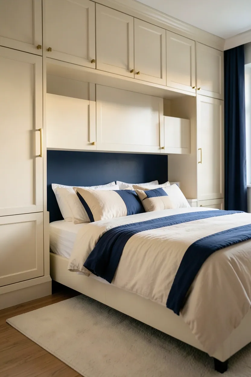 Dusty Blue Ceiling with Cream Walls