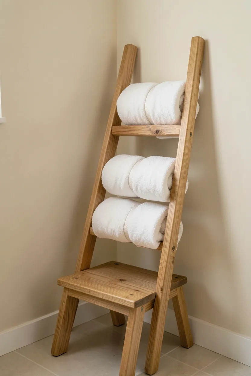 Clear glass apothecary jars holding cotton balls and Q-tips on a bathroom shelf for an organized spa-like look