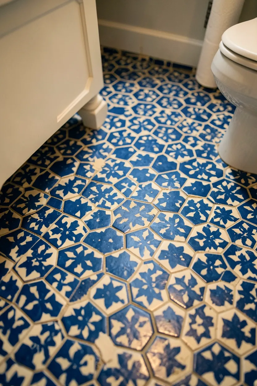 Light mint green shower curtain hanging in a white rental bathroom with chrome rod — an instant and renter-friendly green bathroom refresh