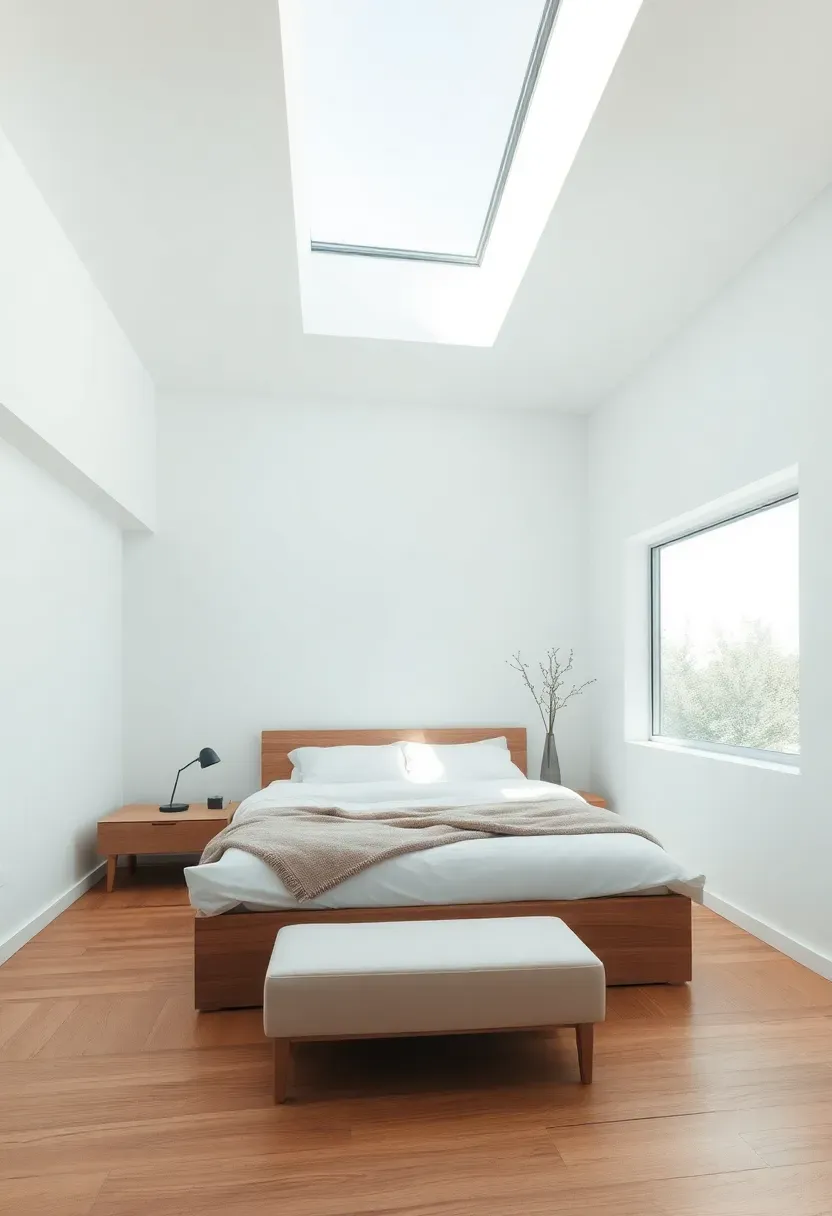 Skylight Above Bed with Frameless Glazing