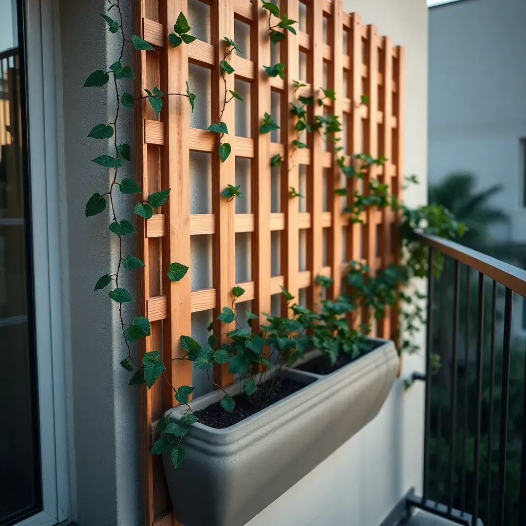 Tall trellis wall for climbing jasmine
