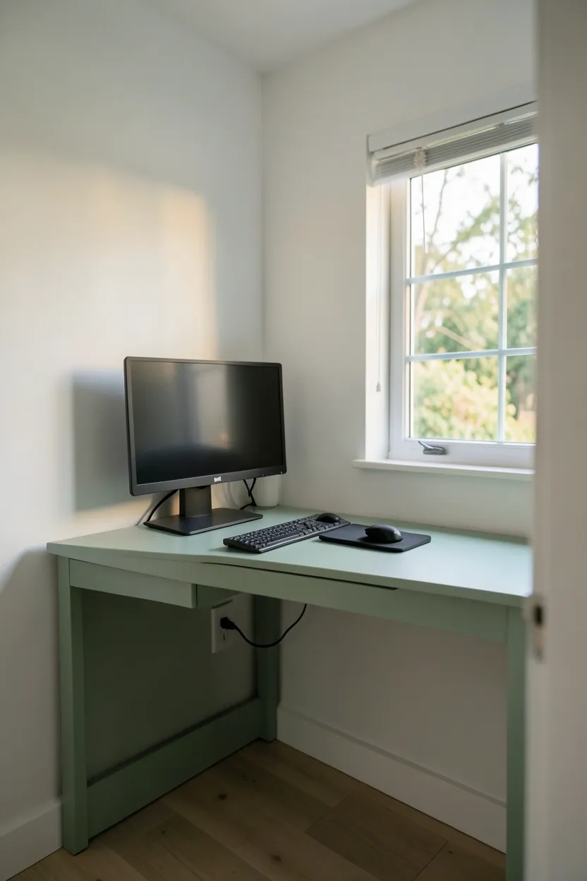 Green Corner Desk