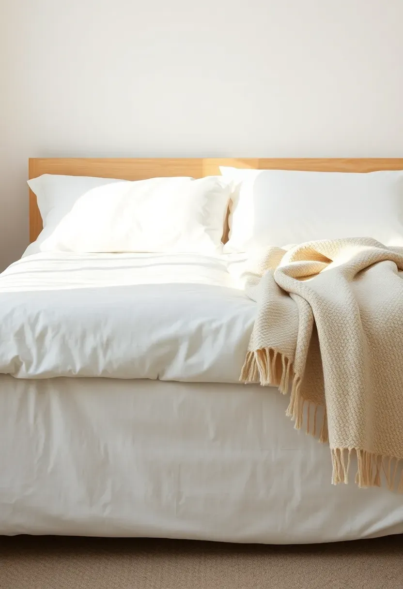 Platform twin bed frame with light wood slat base