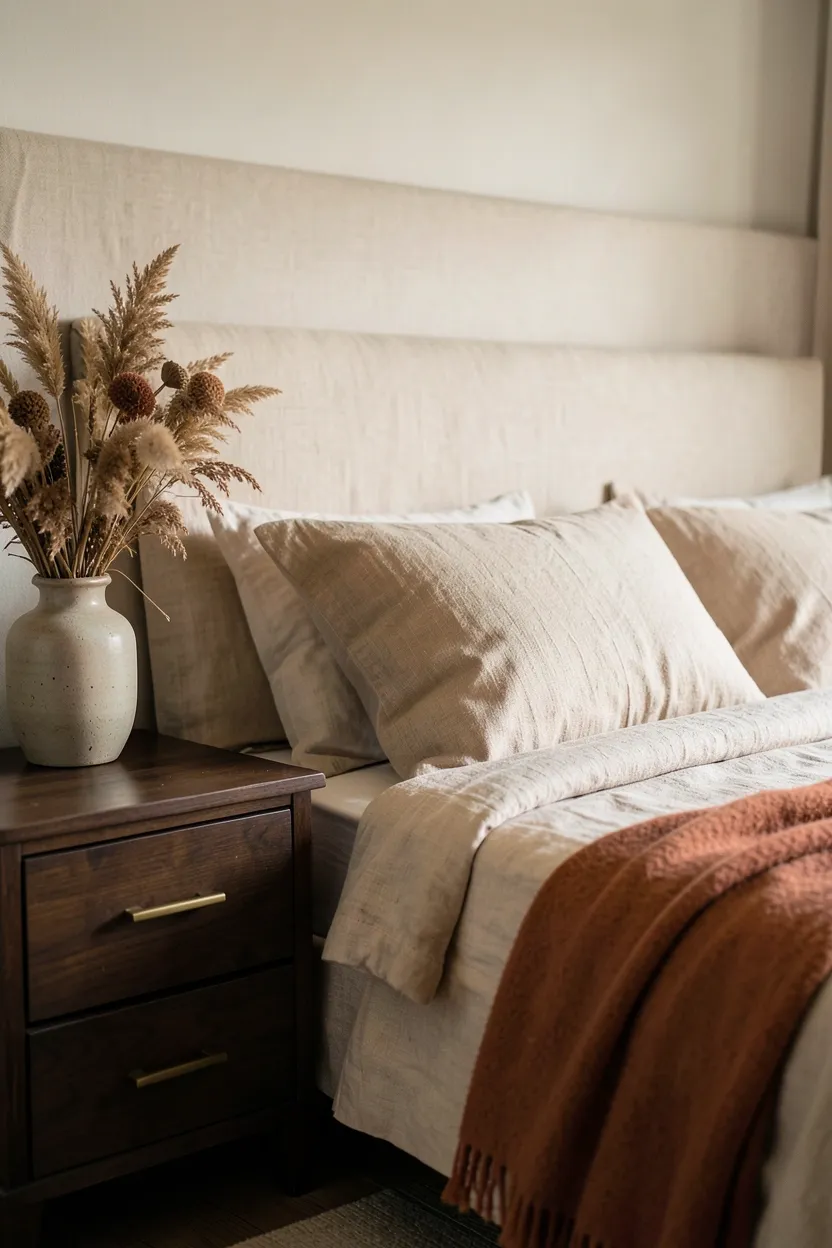 Warm Earthy Mushroom Beige with Terracotta Touches