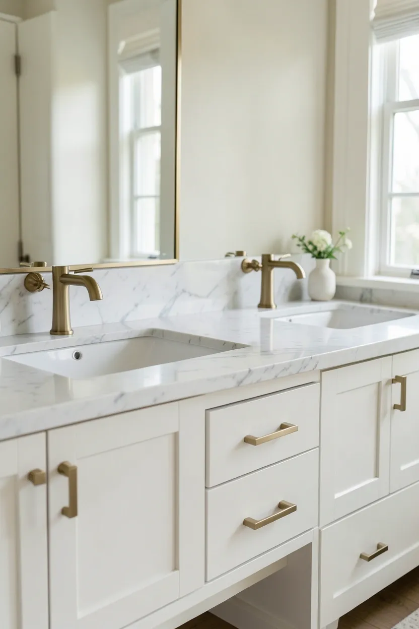 Double Vanity with His and Her Sinks