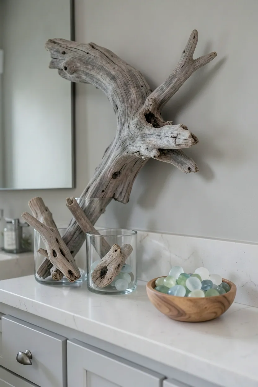 Driftwood and Sea Glass Décor
