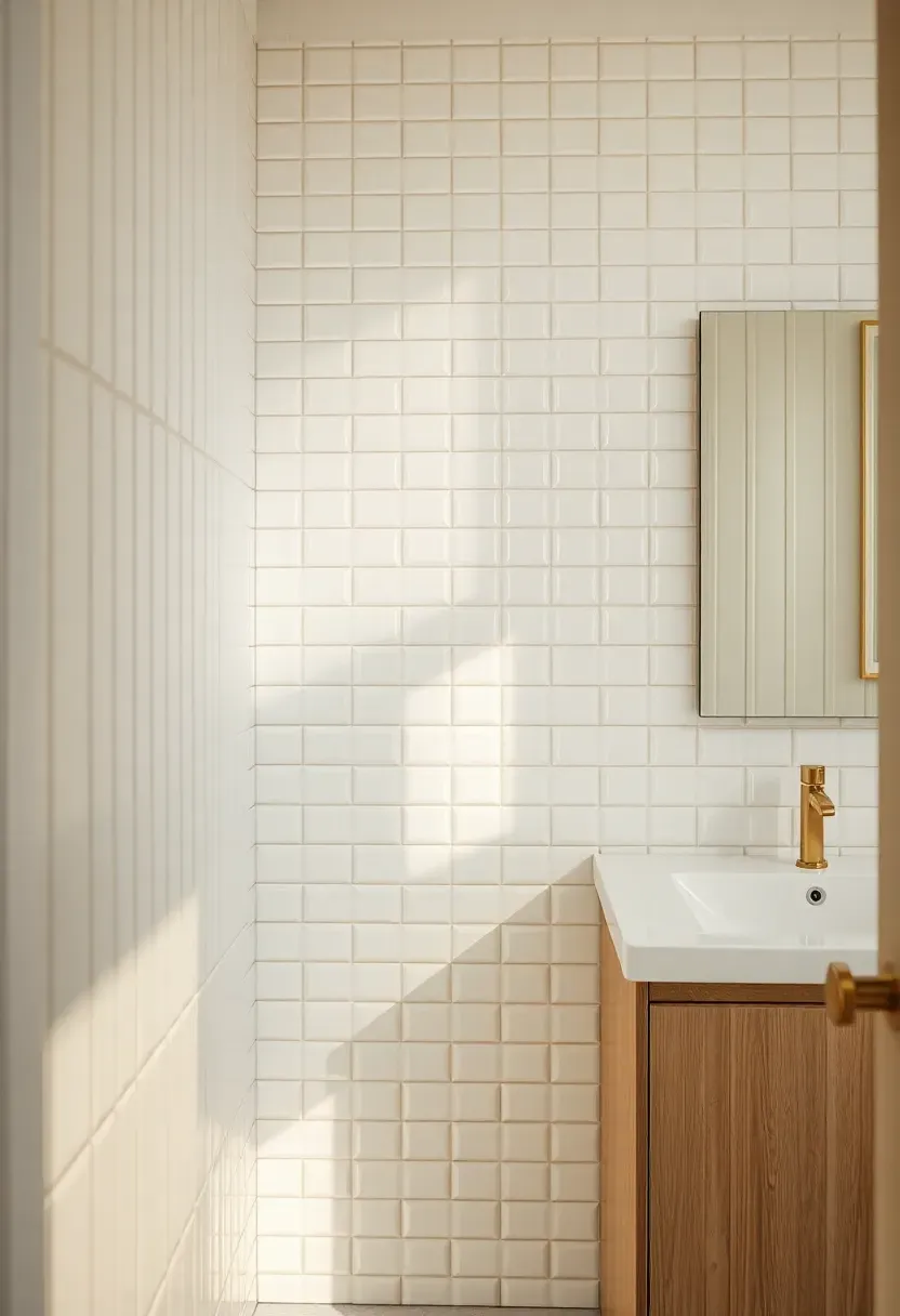 Vertical tile stack for height illusion