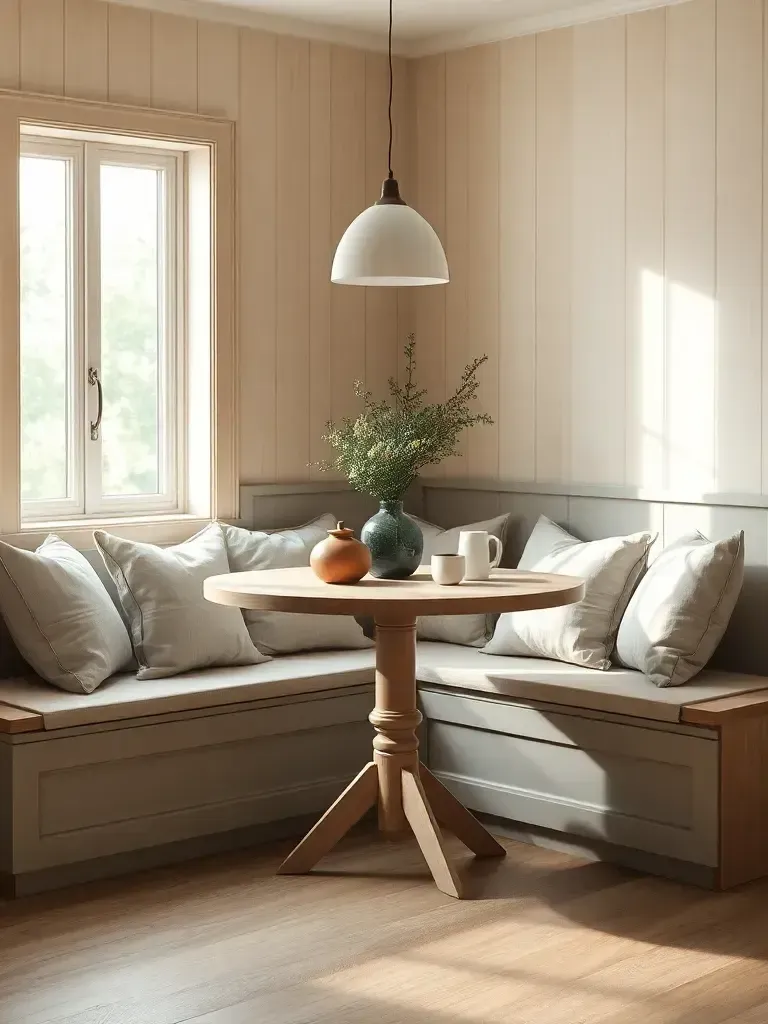 Built-in banquette breakfast nook