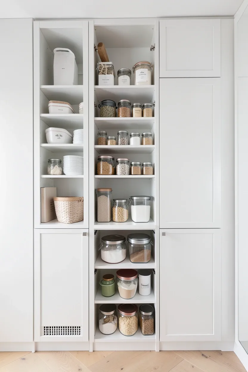 Floor-to-Ceiling Pantry in Scandinavian Kitchen