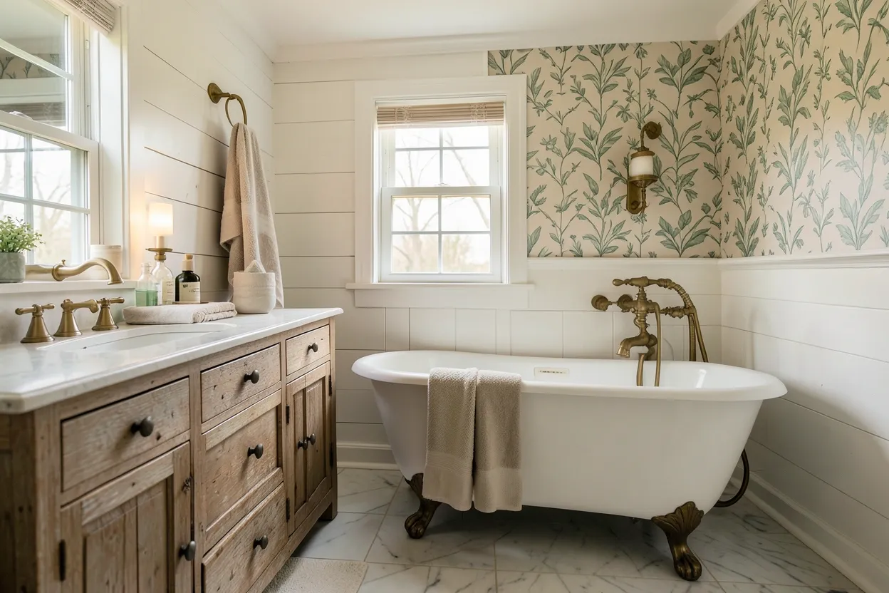 29 Cozy Cottage Bathroom Ideas for a Warm, Inviting Space