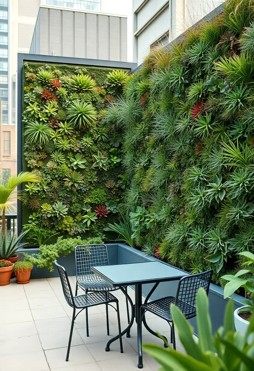 Vertical garden wall for privacy