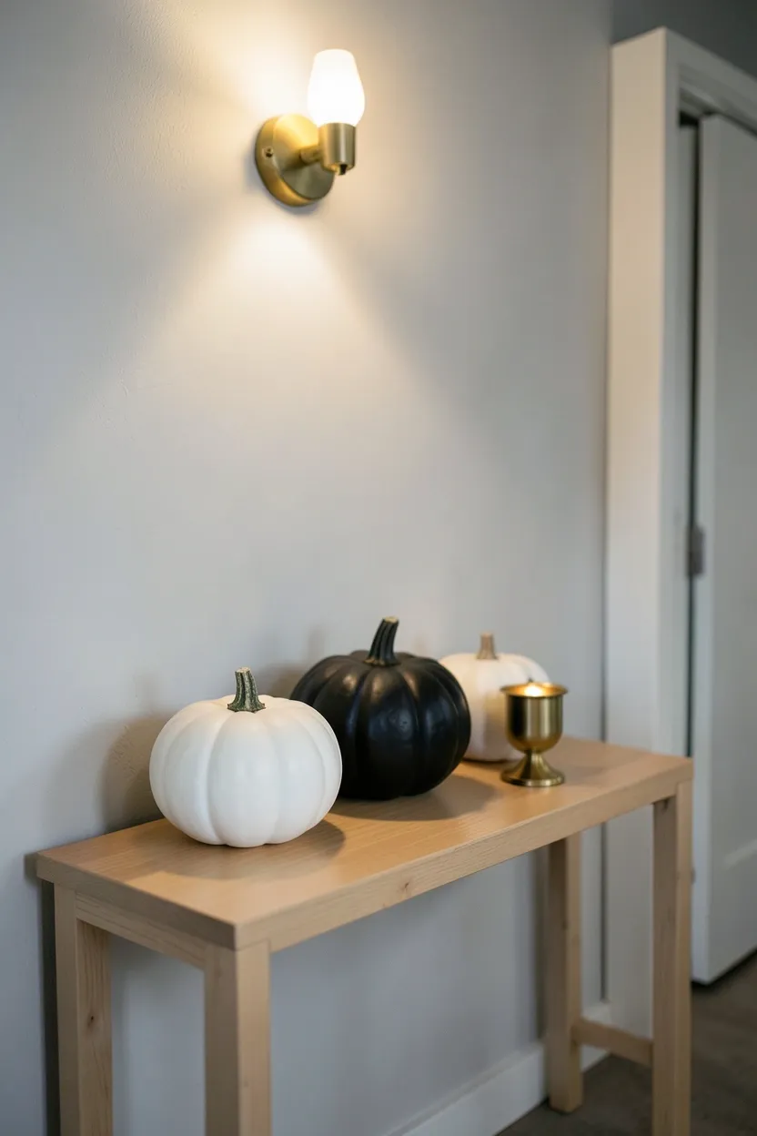 2. Minimalist Pumpkin Arrangement