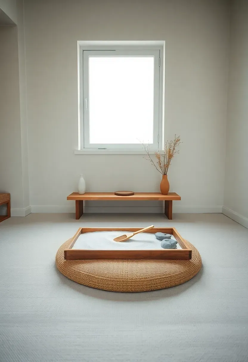 Meditation Corner with Zen Garden Elements