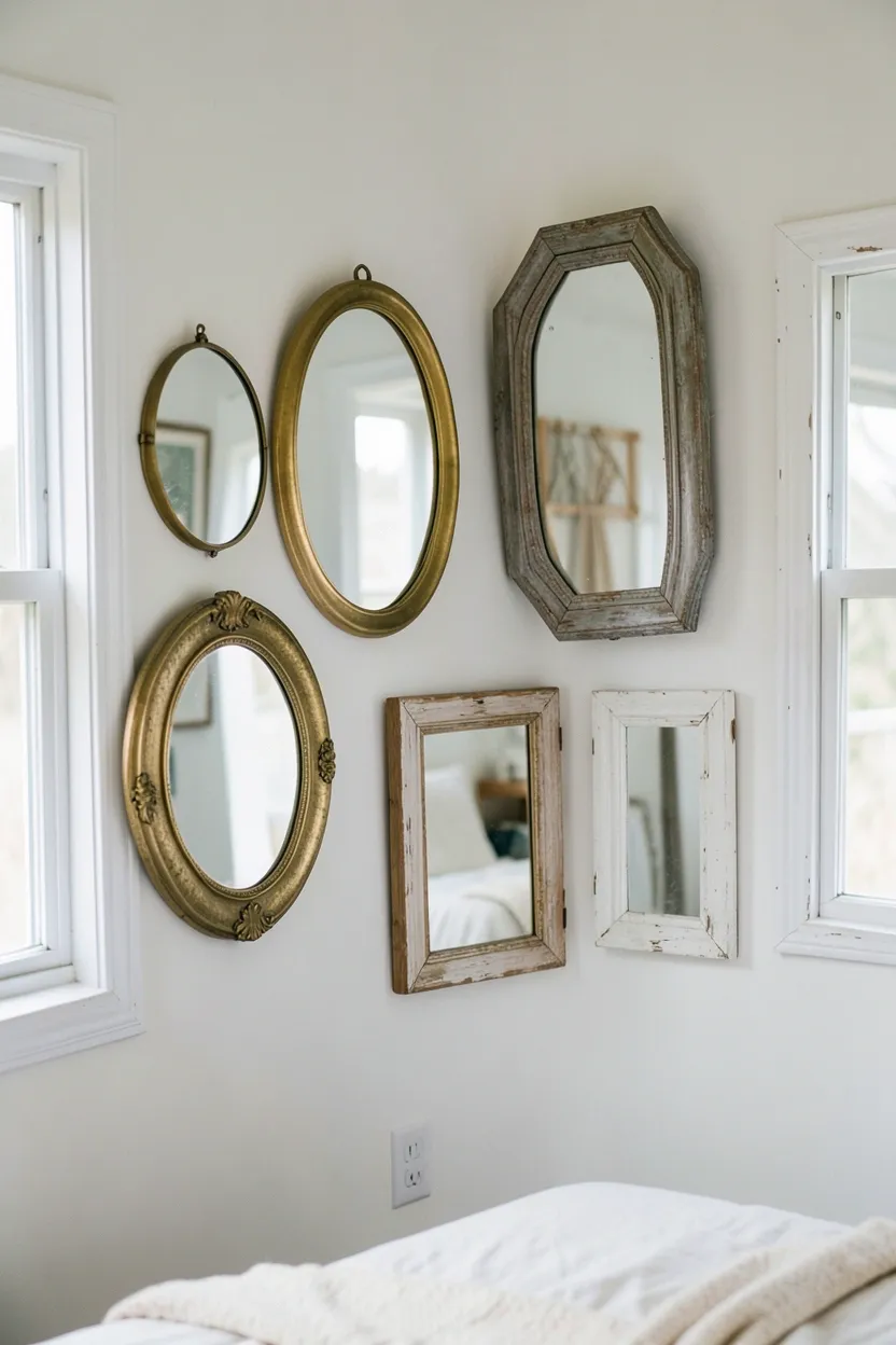 Mismatched Vintage Mirrors Gallery