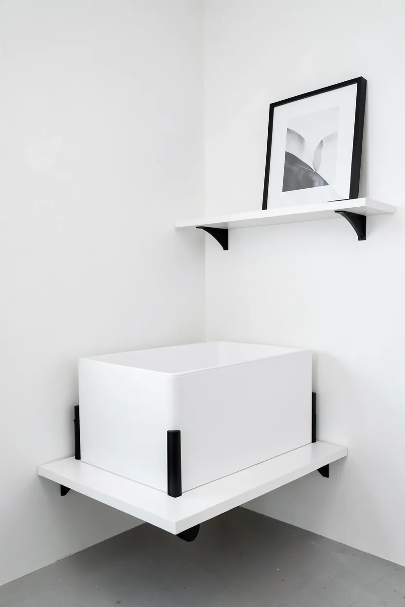 Corner nursery armchair with built-in side table for water bottle and baby essentials during nighttime feeding sessions