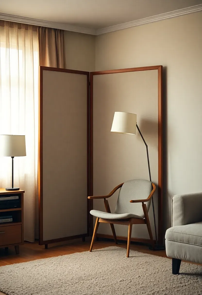 Folding screen to define the room