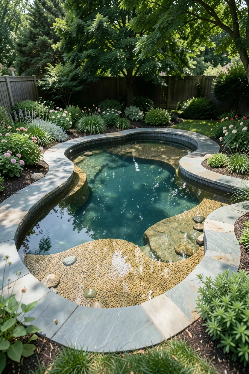 Freeform Pool with Curved Edges