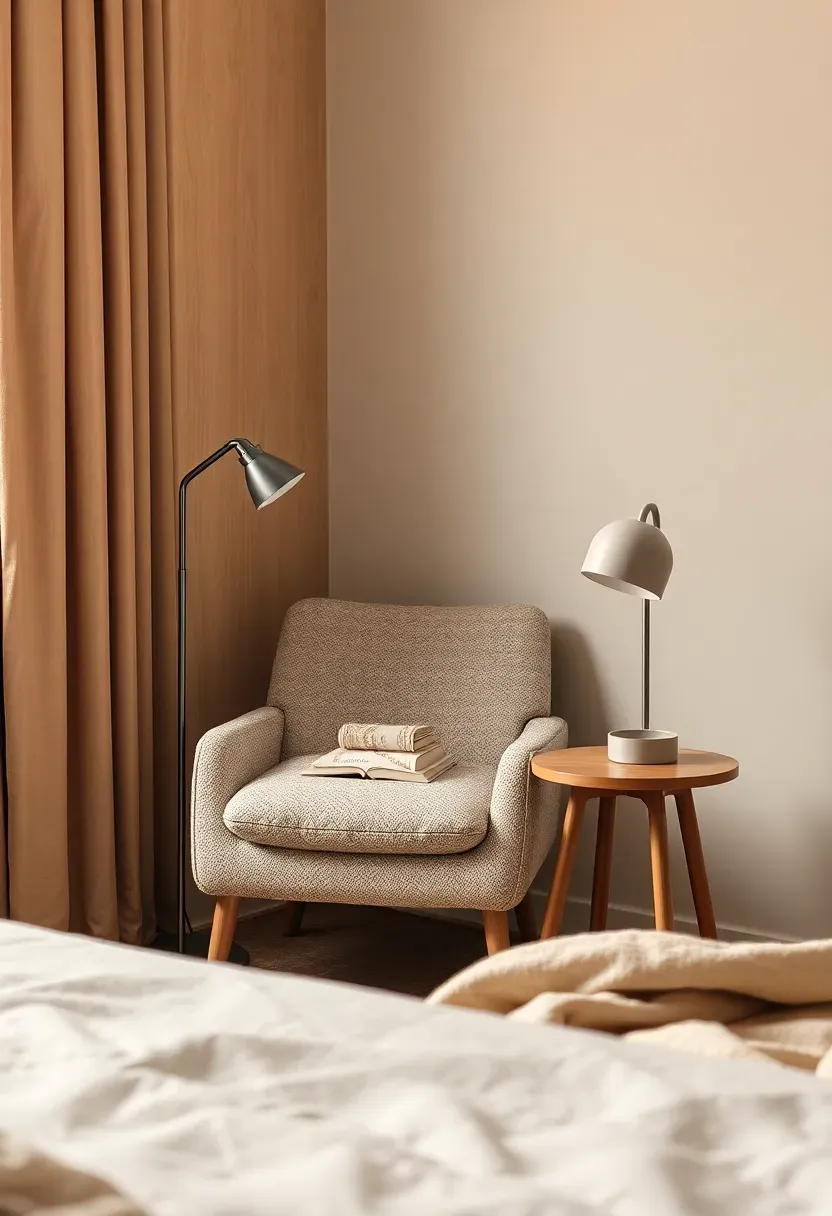 Cozy reading nook corner