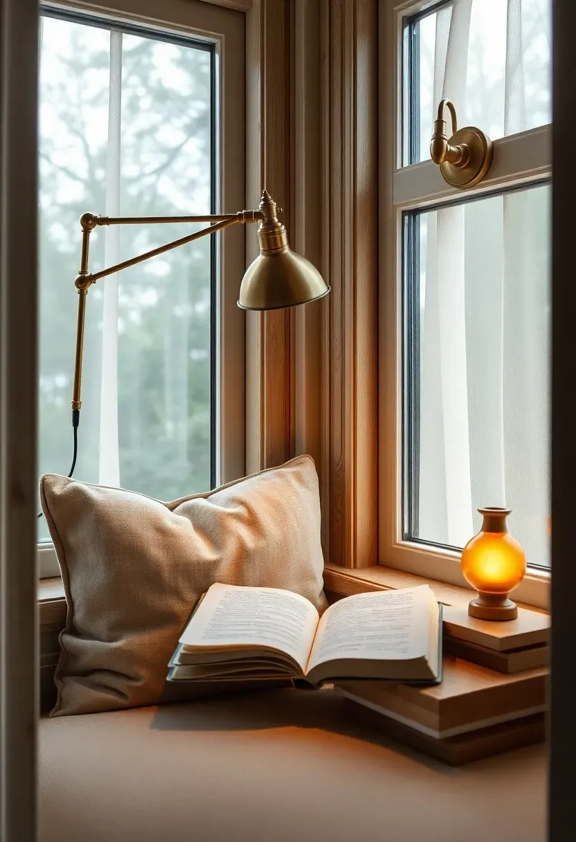 Open-plan apartment interior showing two distinct lighting zones: a warm dining pendant cluster over a wood table on the left, and cooler recessed ceiling spots over a kitchen worktop on the right, with a continuous LED cove bridging both areas