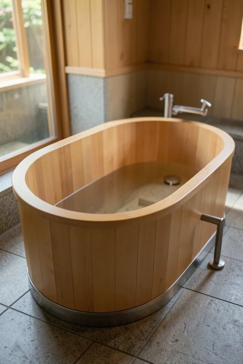 Floor-to-ceiling frameless glass shower enclosure with large-format tile walls in a bright modern bathroom