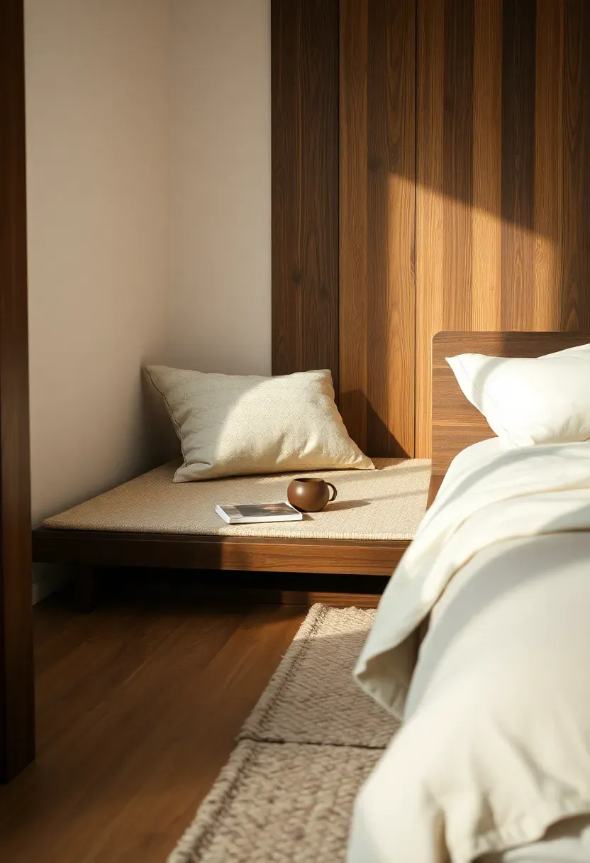 Tatami-inspired platform reading nook