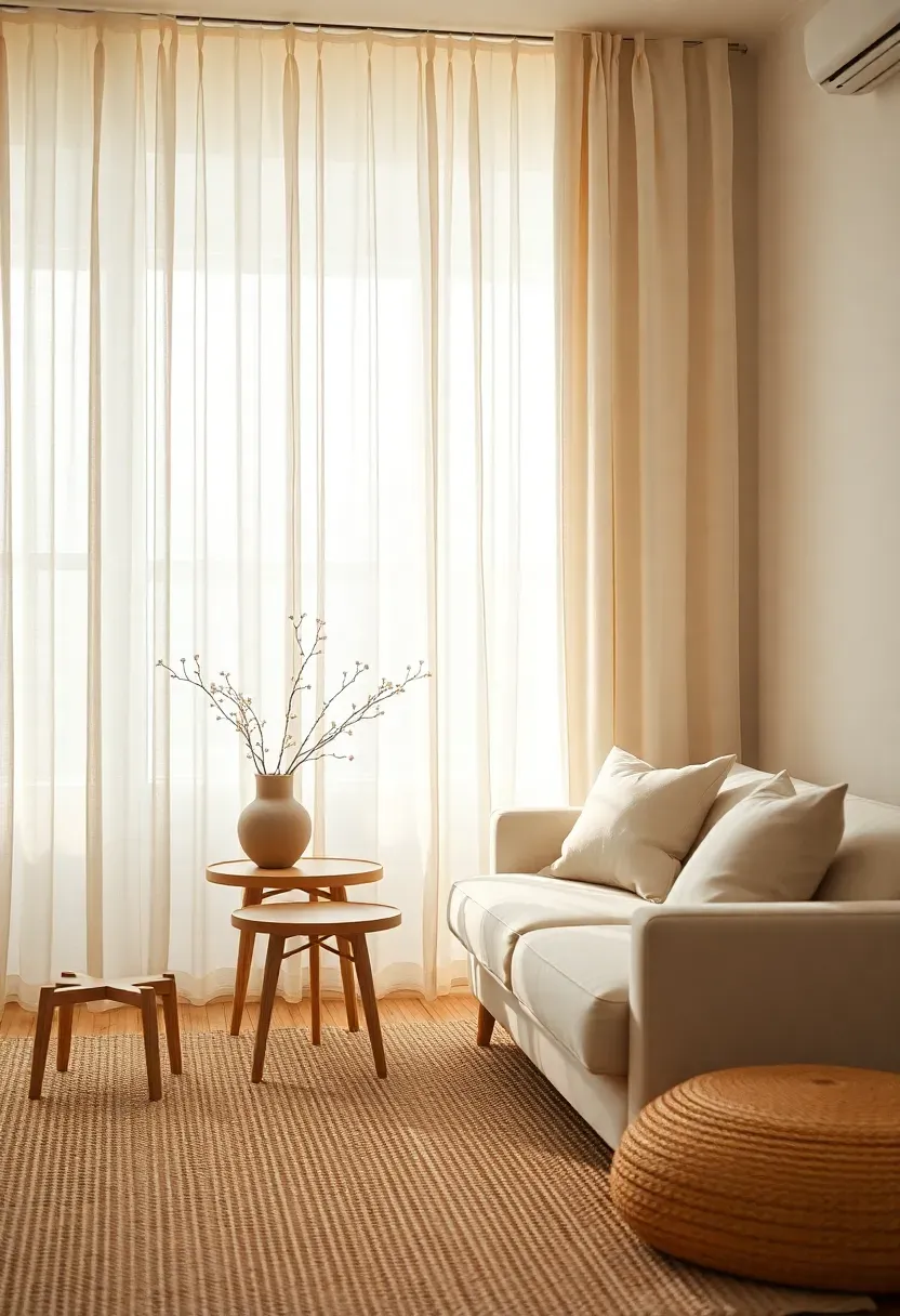 Sheer Linen Window Wall for Filtered Light
