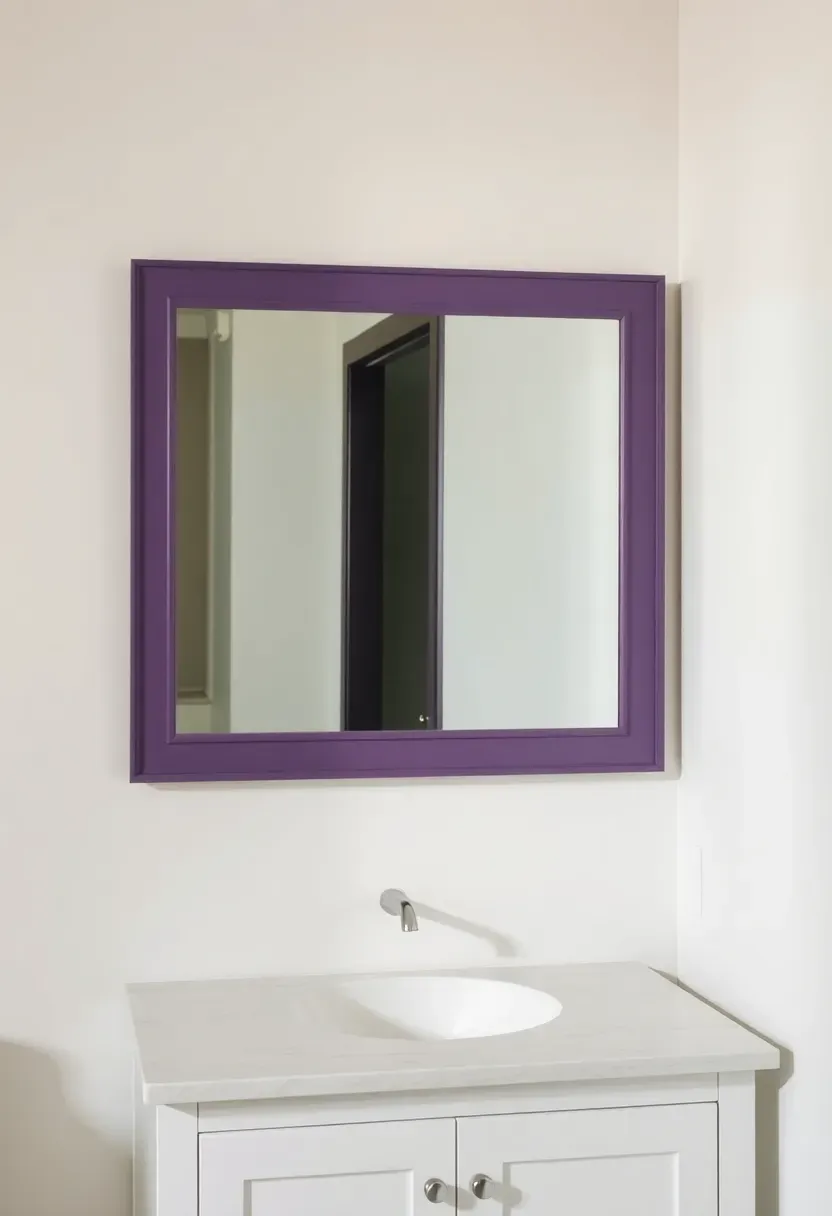 Purple Mirror Frame