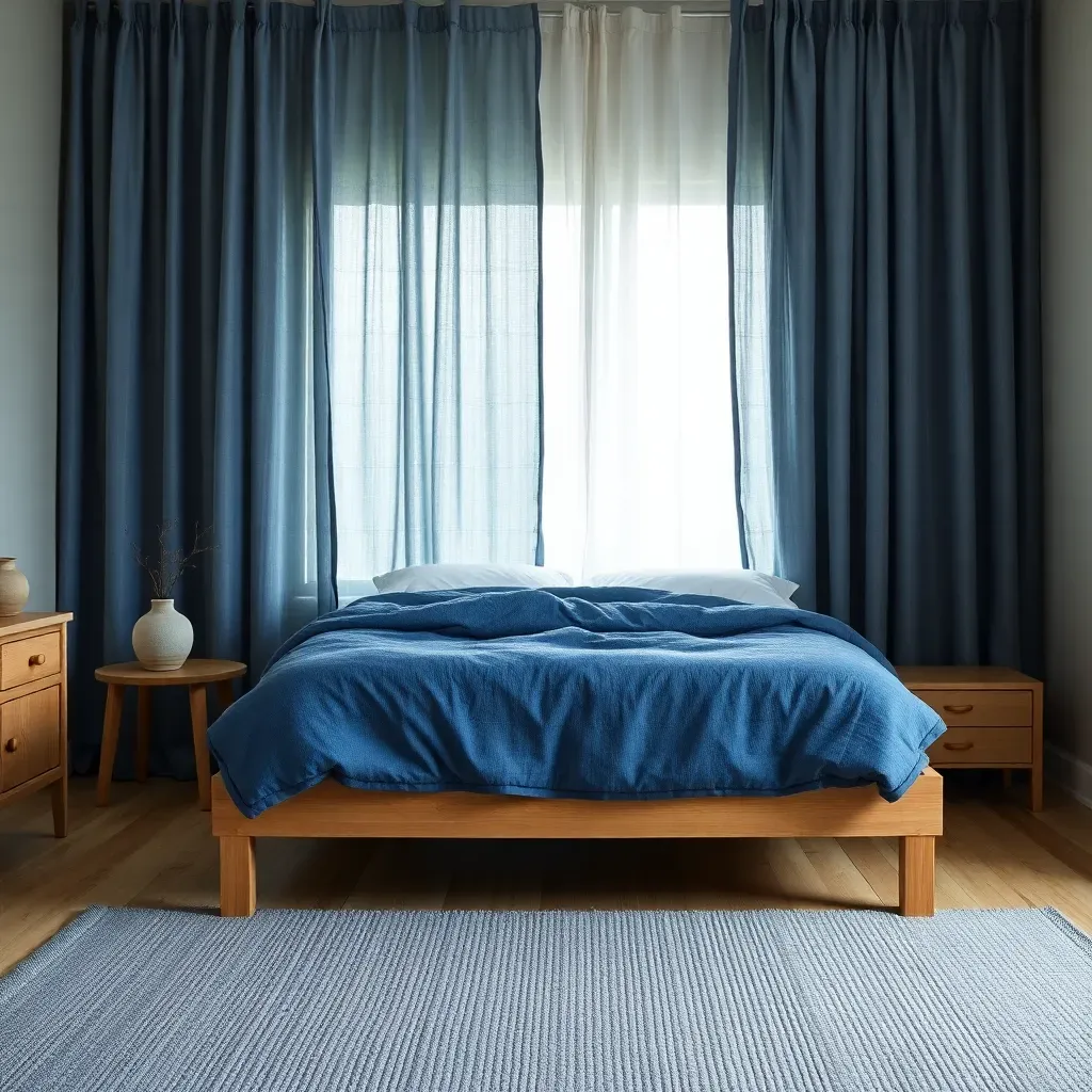 Blue-Dyed Hemp Textiles throughout the Room