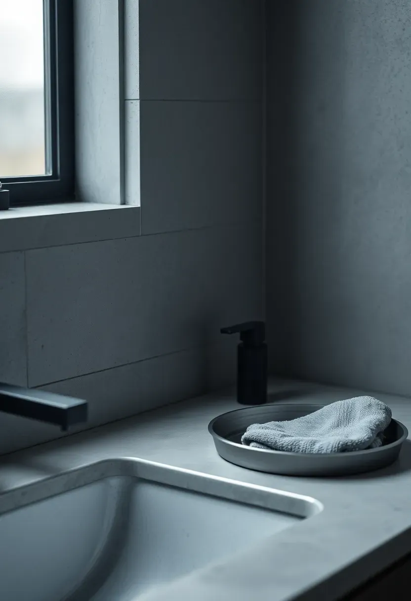 Industrial concrete and matte black