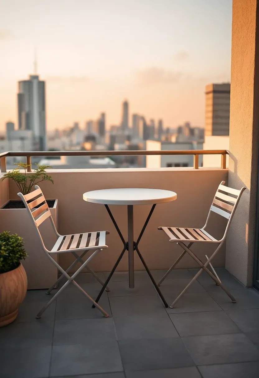 Compact bistro dining corner