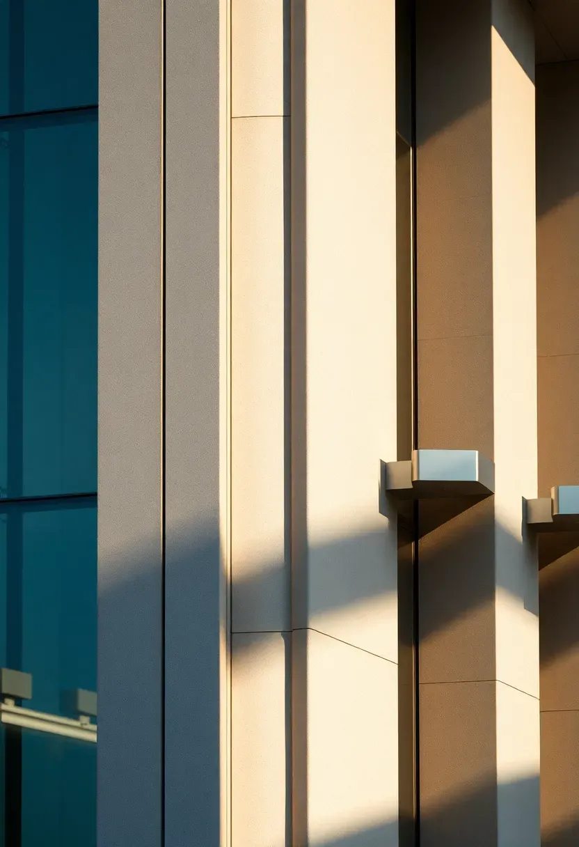 Shadow-casting facade fins