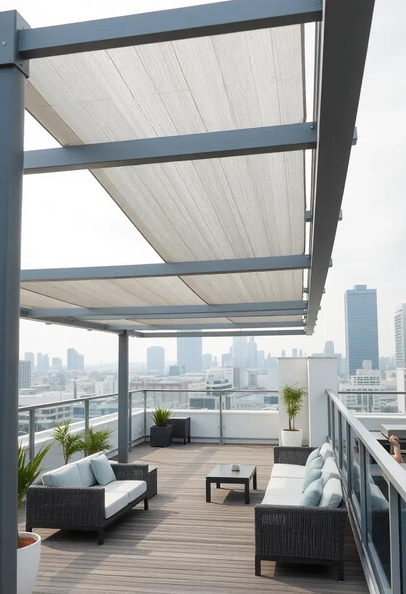 Pergola with retractable canopy