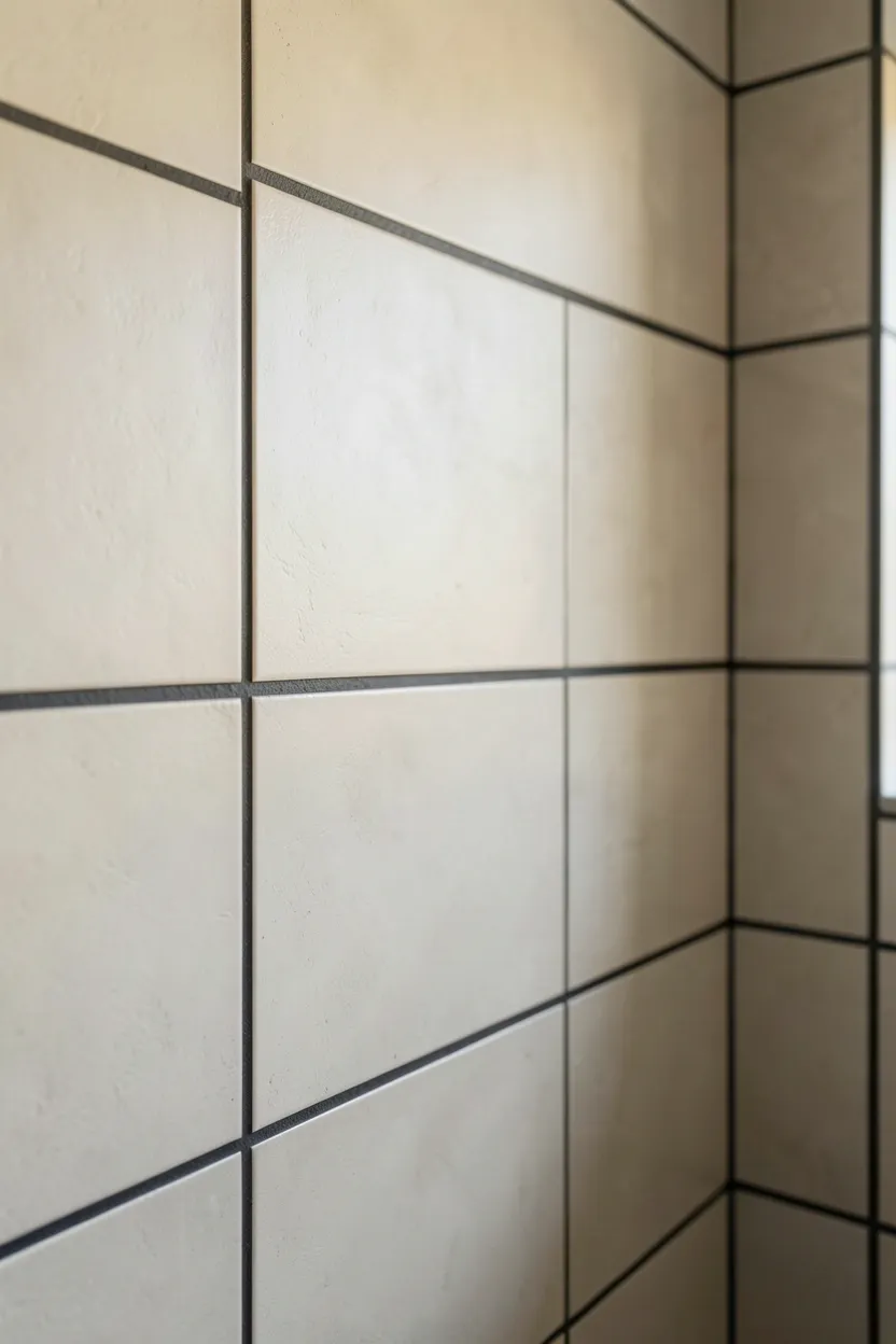 Deep Japanese-style soaking tub in matte stone finish positioned near a window for a serene modern bathroom feel