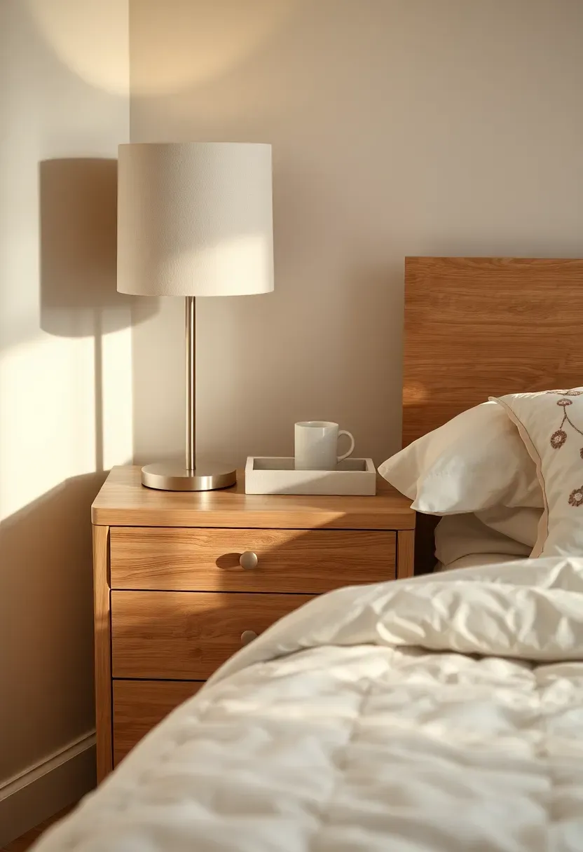 Hidden nightstand storage with soft-close drawers