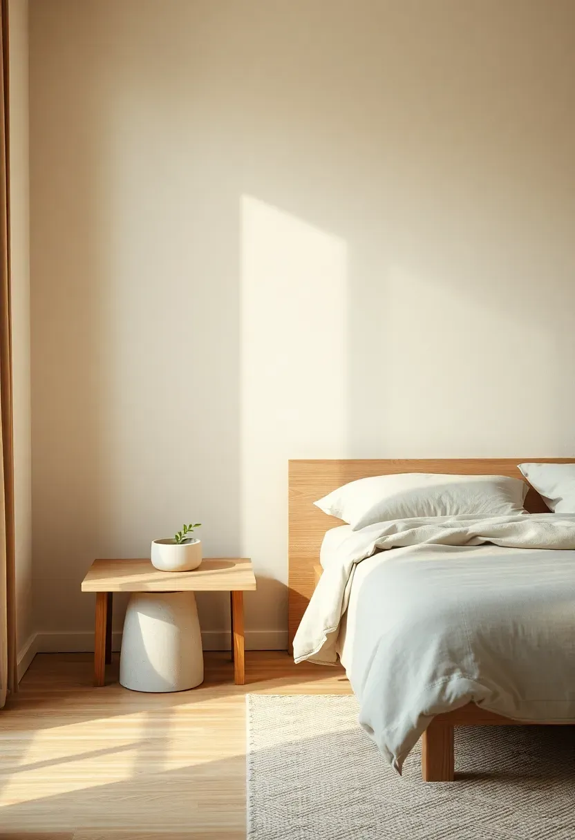 Stone and wood mix to ground the plant corner