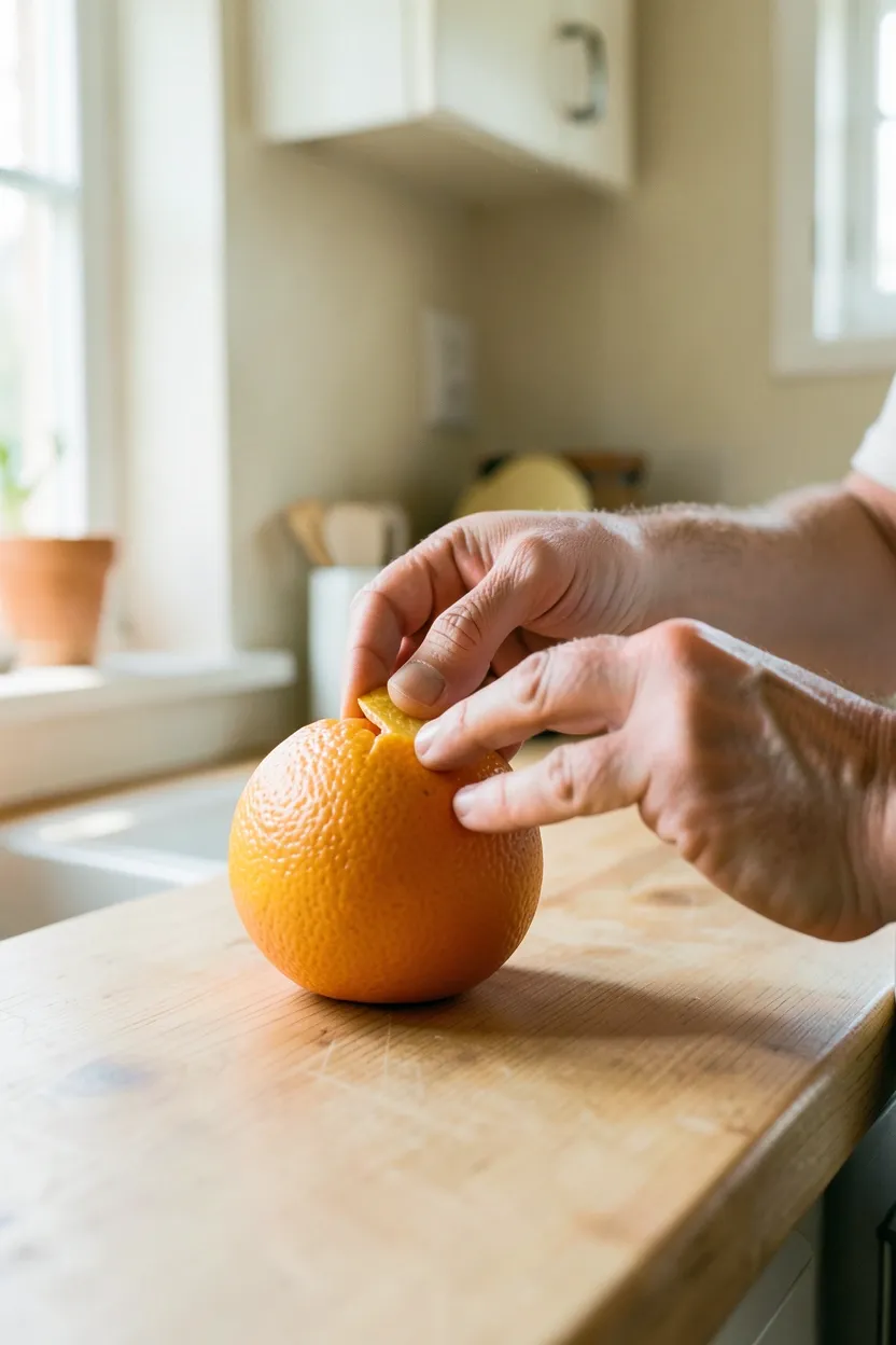 Slow morning coffee ritual in a minimalist apartment — intentional, unhurried start to the day for renters
