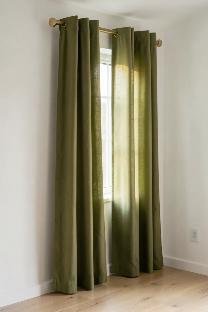Olive Green Curtains