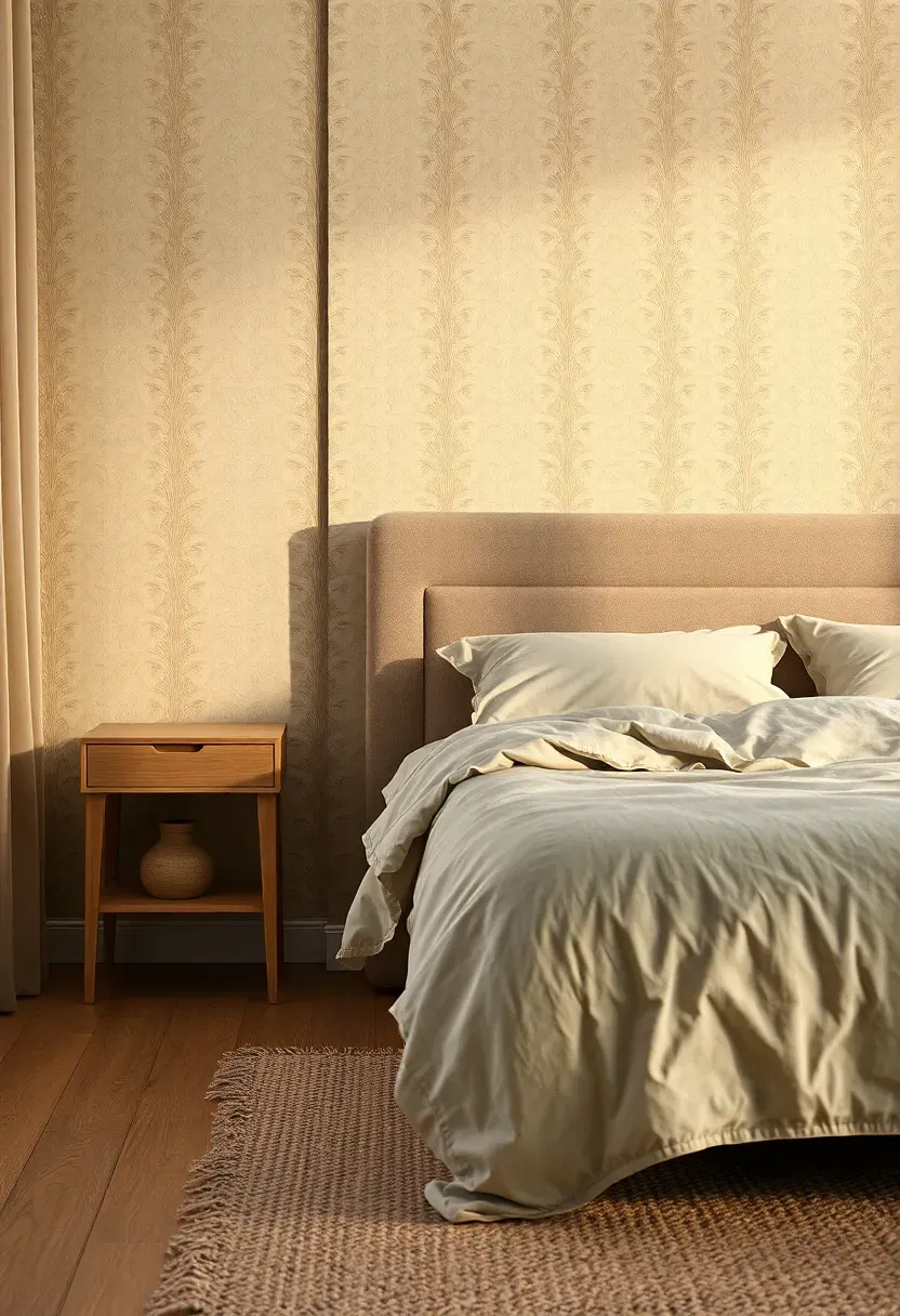 Soft patterned wallpaper panel