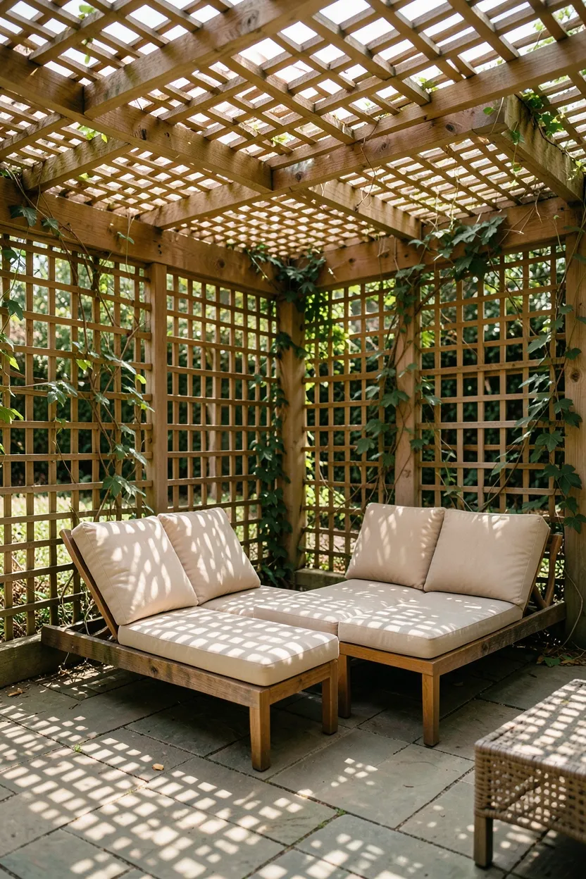 Open Lattice Pergola Design