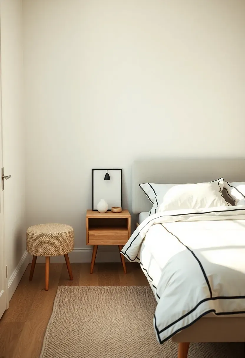 High-contrast bedding stack with minimal pattern