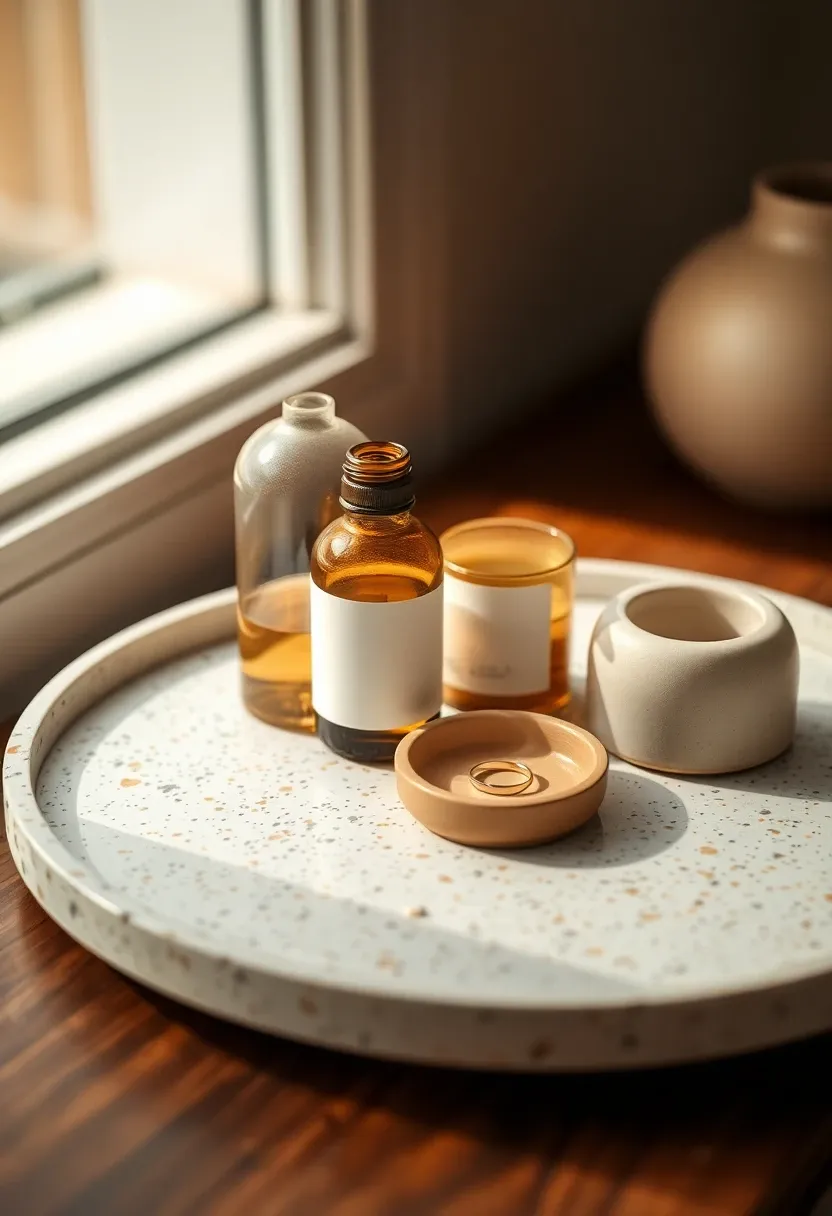 Compact vanity tray zone