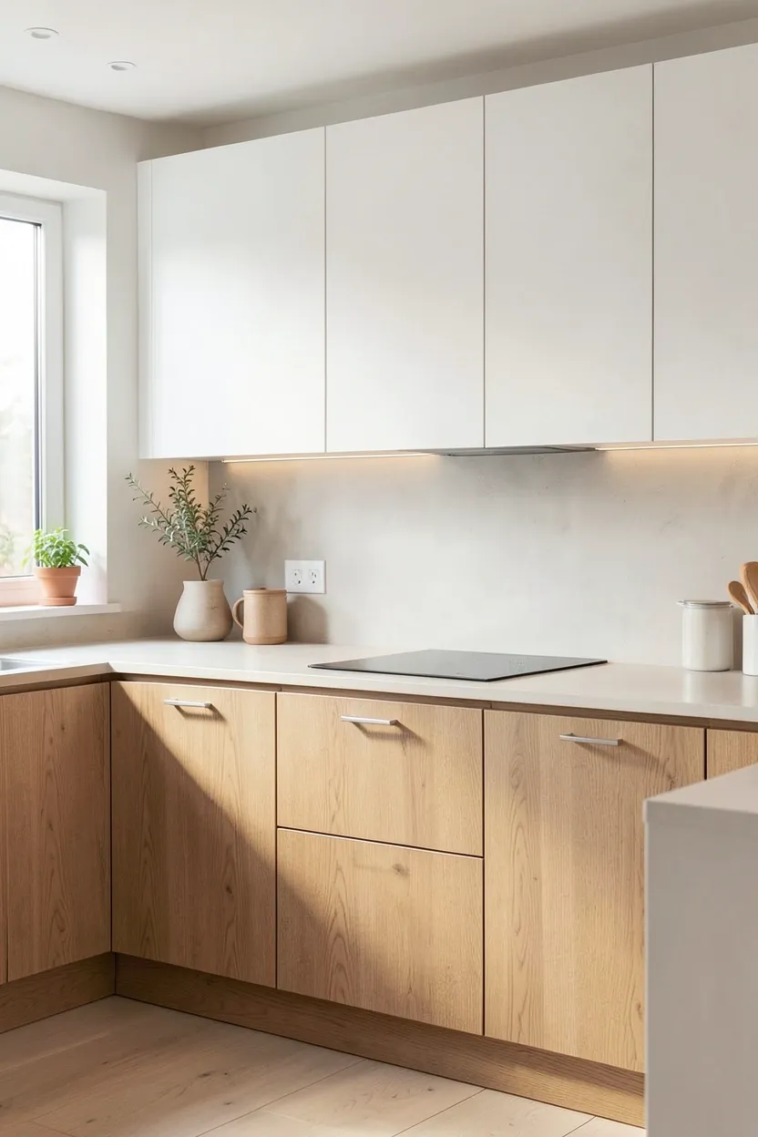 Two-Tone Scandinavian Kitchen Cabinets