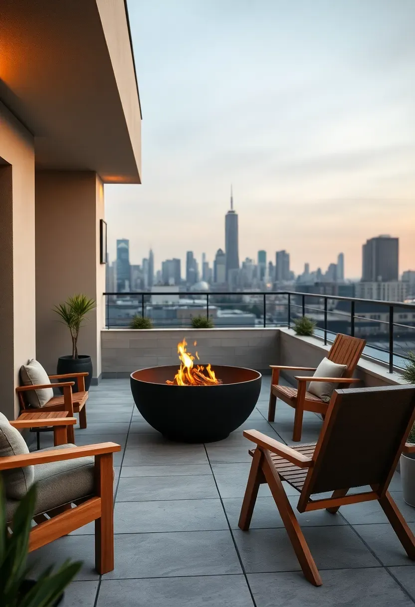 Compact fire bowl focal