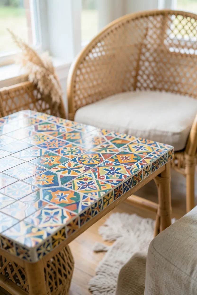 Mosaic Tile Accent Table