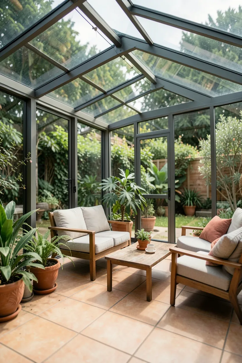 Pergola with Built-in Seating