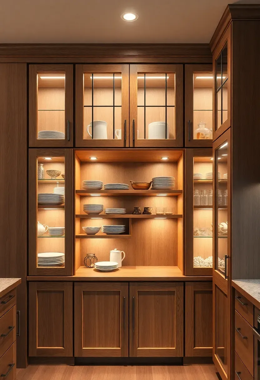 Floor-to-ceiling wood pantry