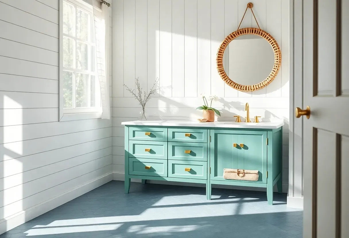 25 AI Coastal Bathroom Ideas for a Breezy Retreat