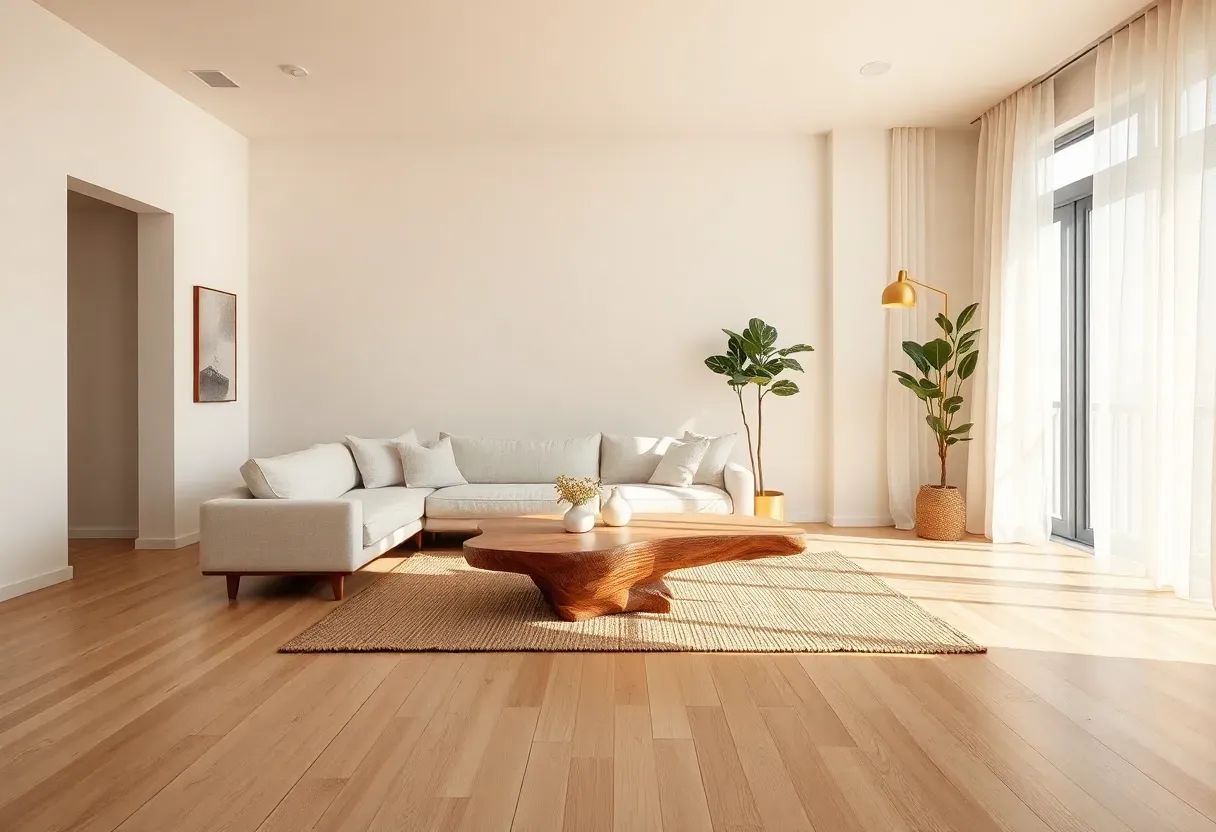 Earthy Modern Living Room with Natural Materials