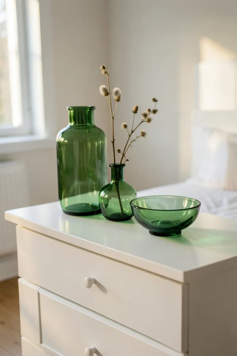 Emerald Glass Accents